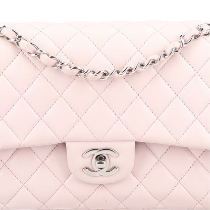 Chanel Lambskin Quilted Medium Double Flap Light Pink 10 of 11