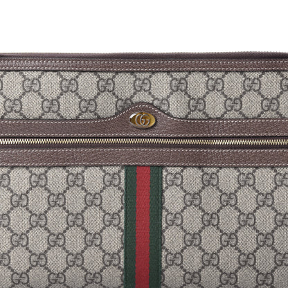 Gucci GG Supreme Monogram Large Ophidia Pouch Clutch Brown 9 of 10
