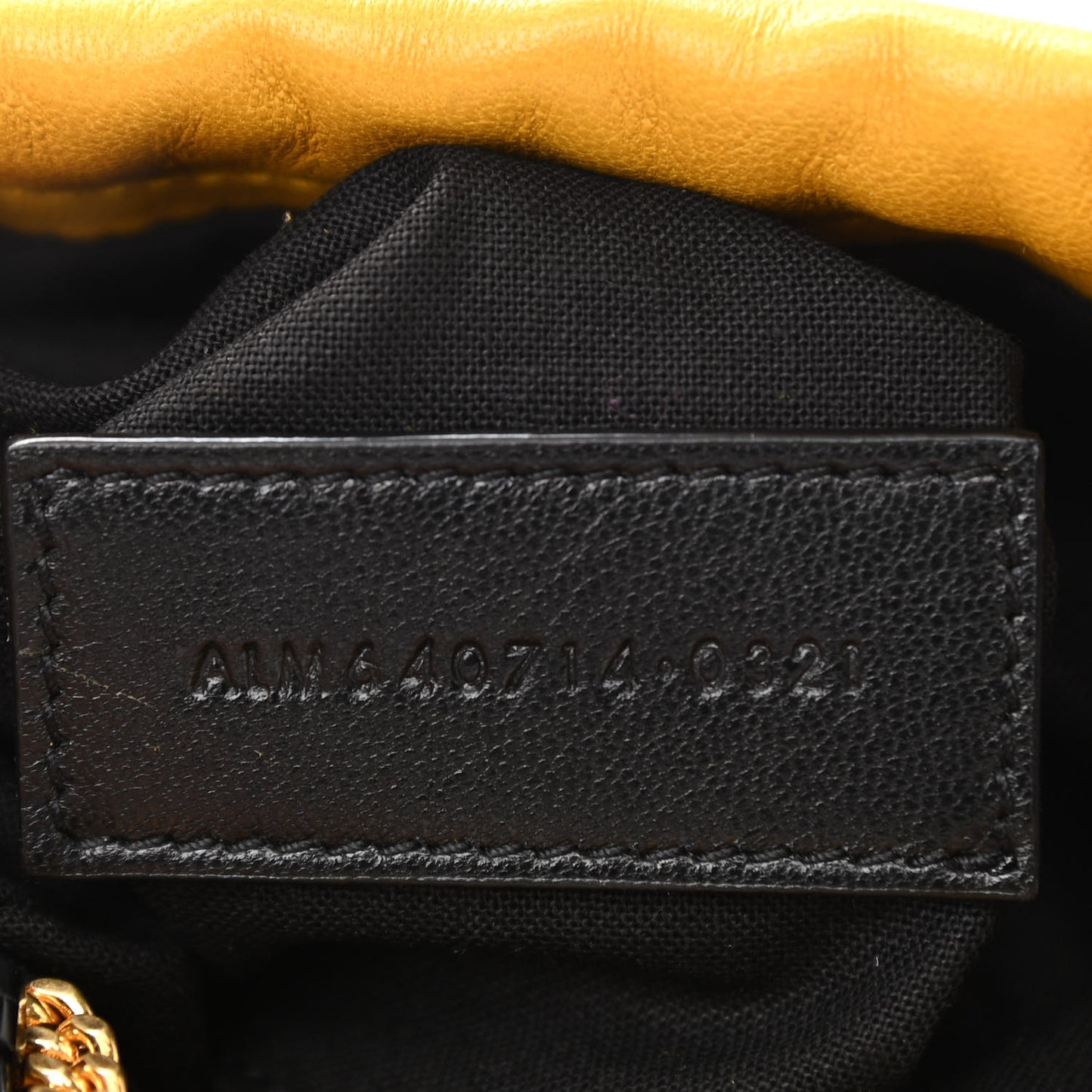 Lambskin Paris Drawstring Pouch Saffran