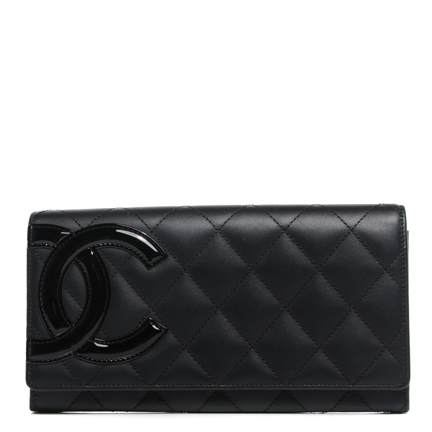 Chanel Calfskin Quilted Cambon Flap Wallet Black 1 of 8
