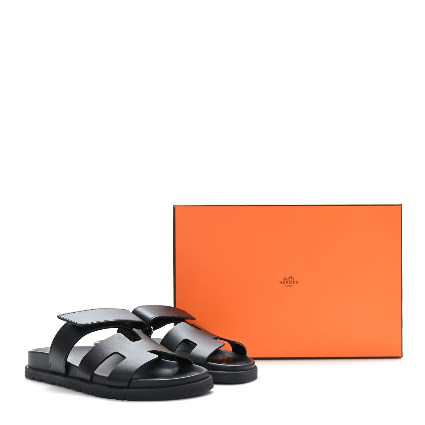 Calfskin Womens Chypre Sandals 35.5 Black