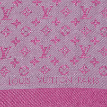 Louis Vuitton Silk Wool Monogram Denim Shawl 3 of 6