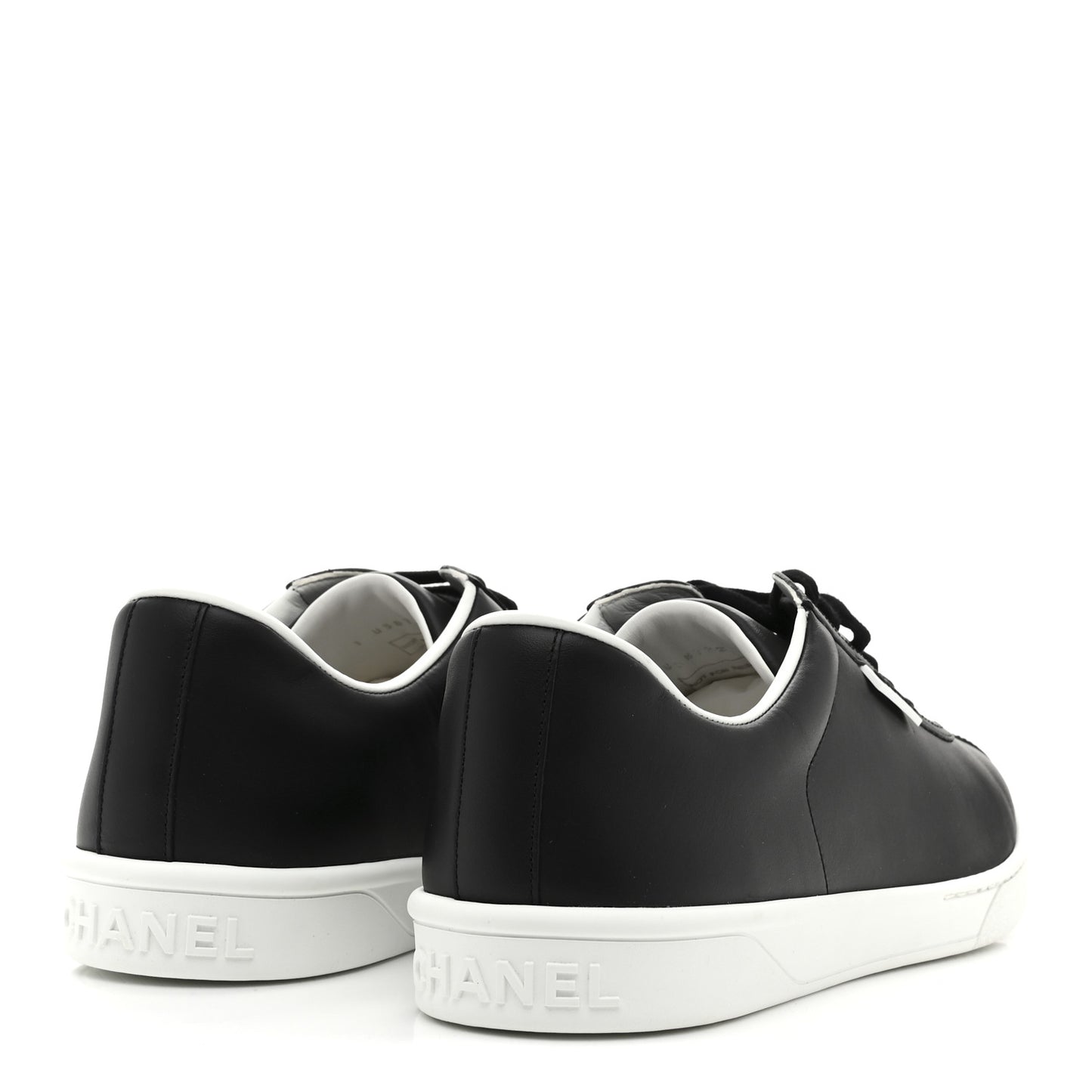 Calfskin CC Mens Uniform Sneakers 46 Black