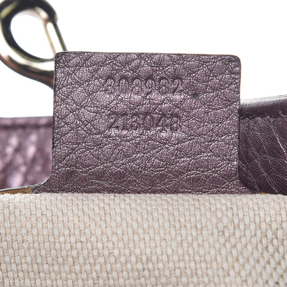 Gucci Metallic Pebbled Calfskin Medium Soho Chain Shoulder Bag Purple 7 of 10