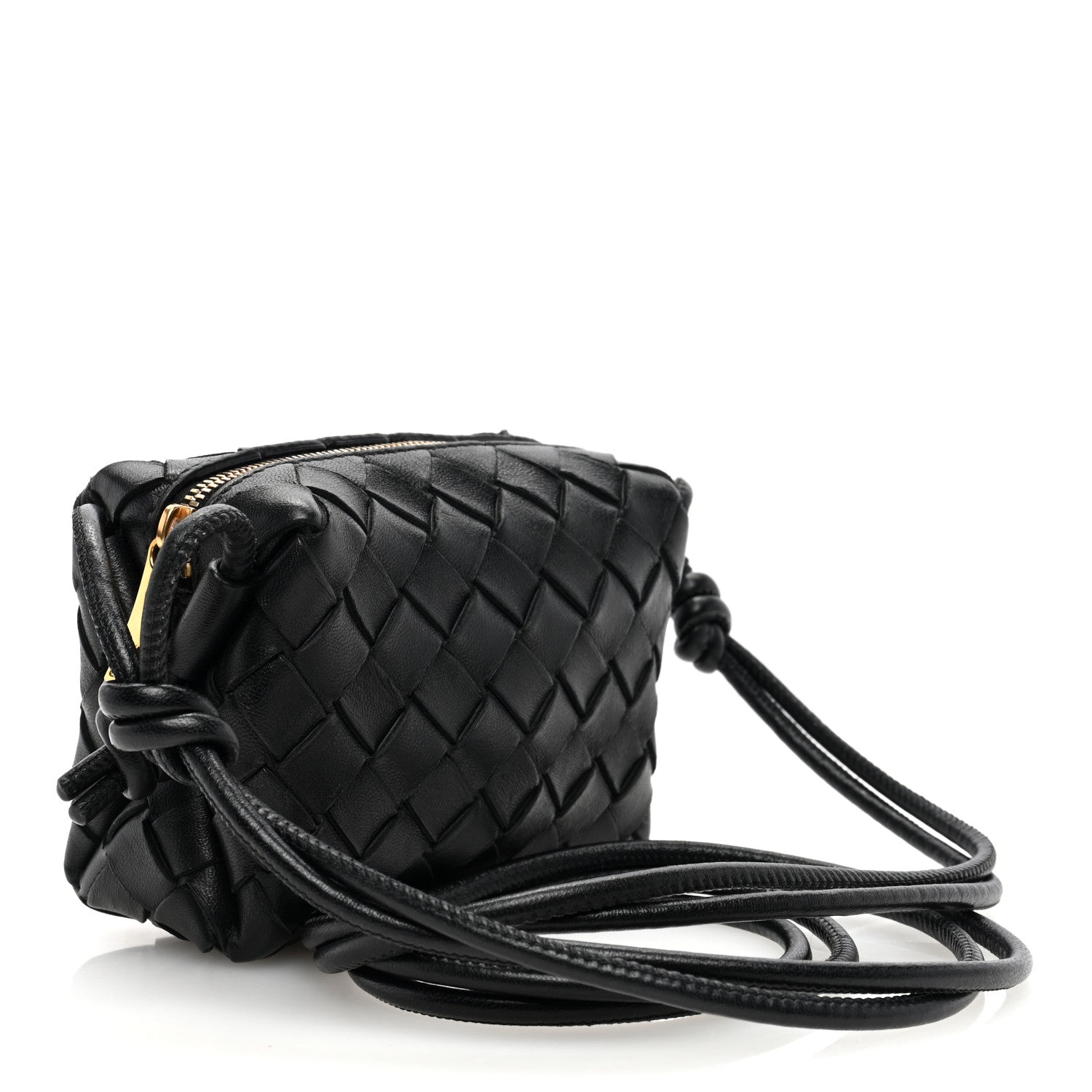 Bottega Veneta Nappa Intrecciato Candy Loop Camera Bag Black 3 of 9