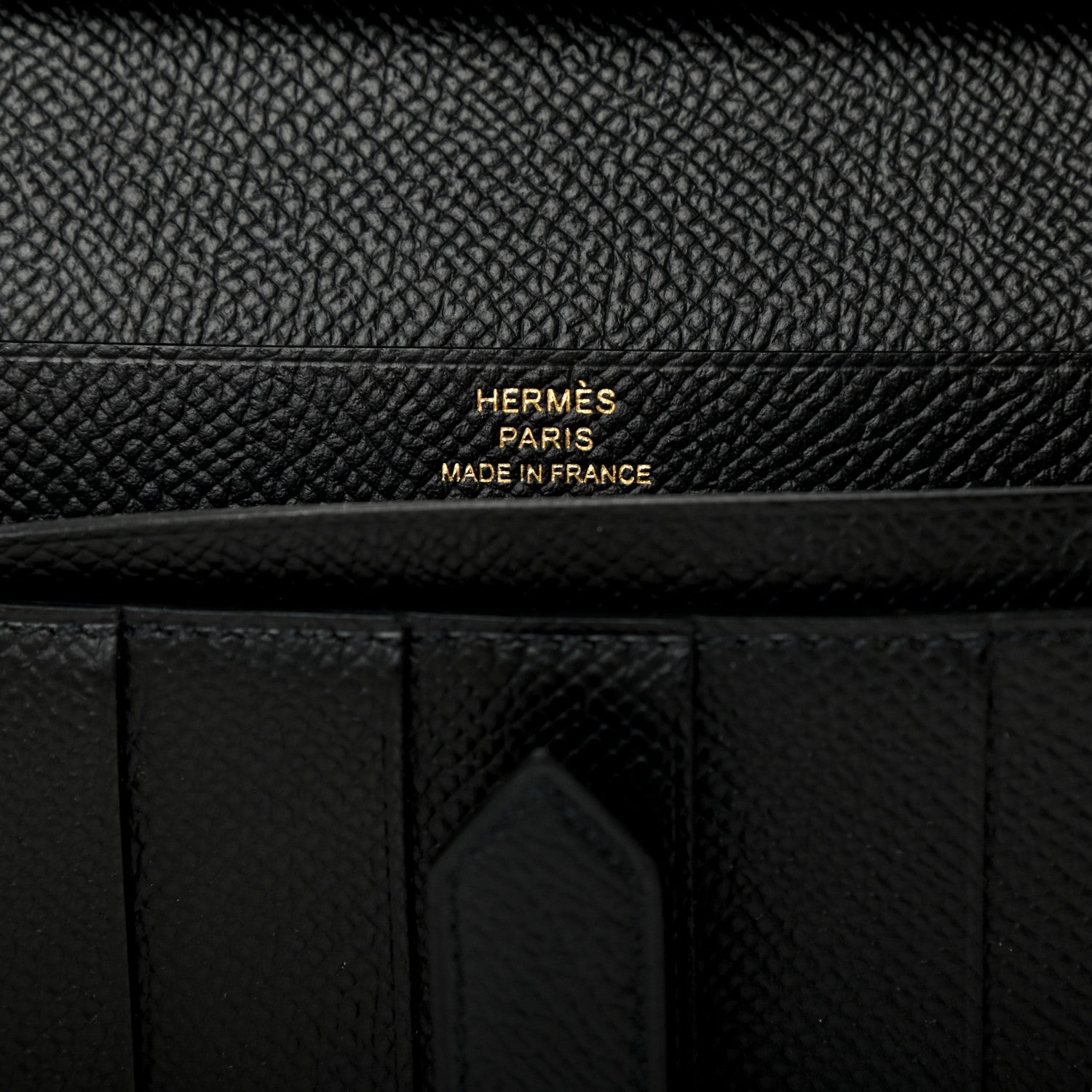 Hermes Epsom Bearn Gusset Wallet Black 6 of 7