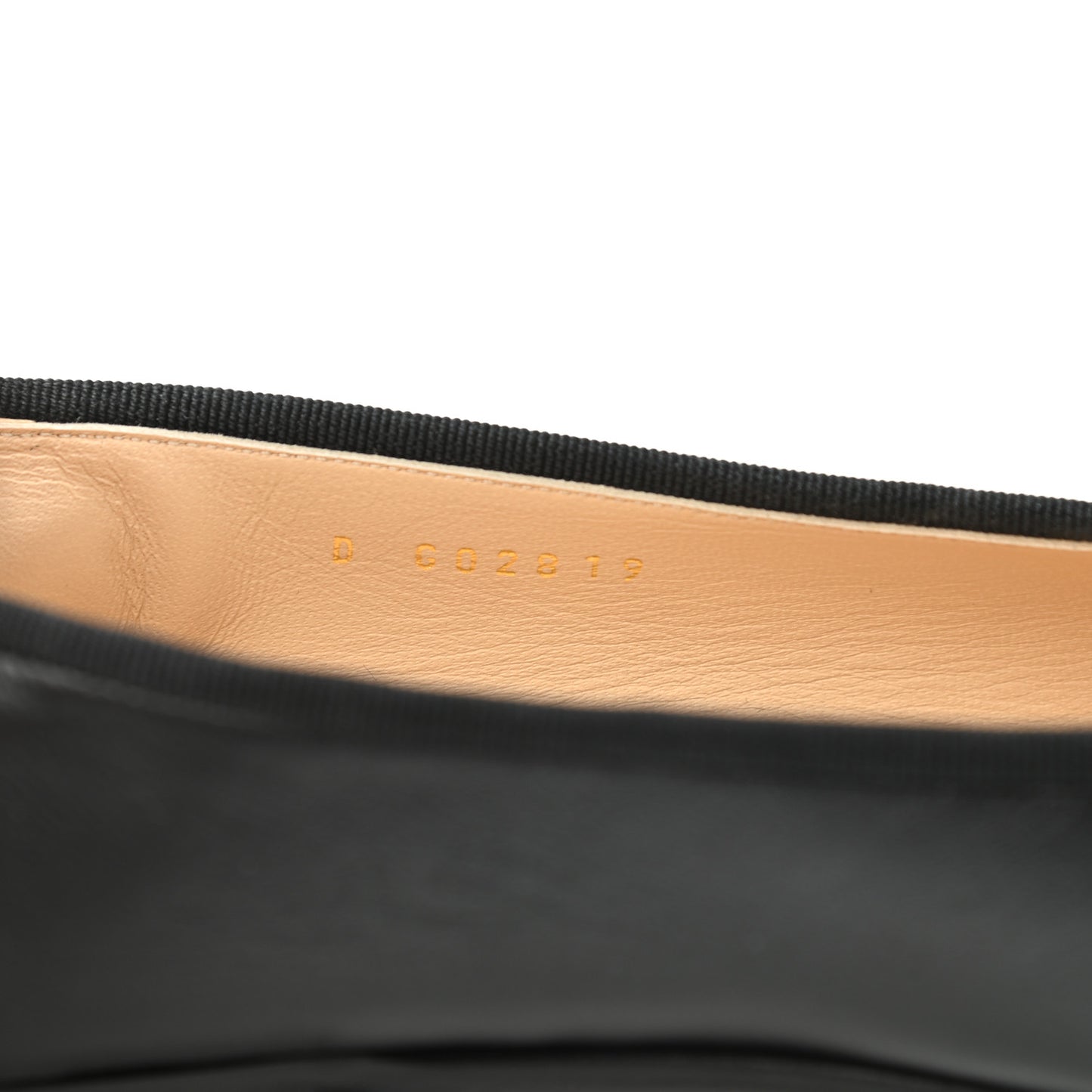 Lambskin Patent Cap Toe Ballerina Flats 39 Black