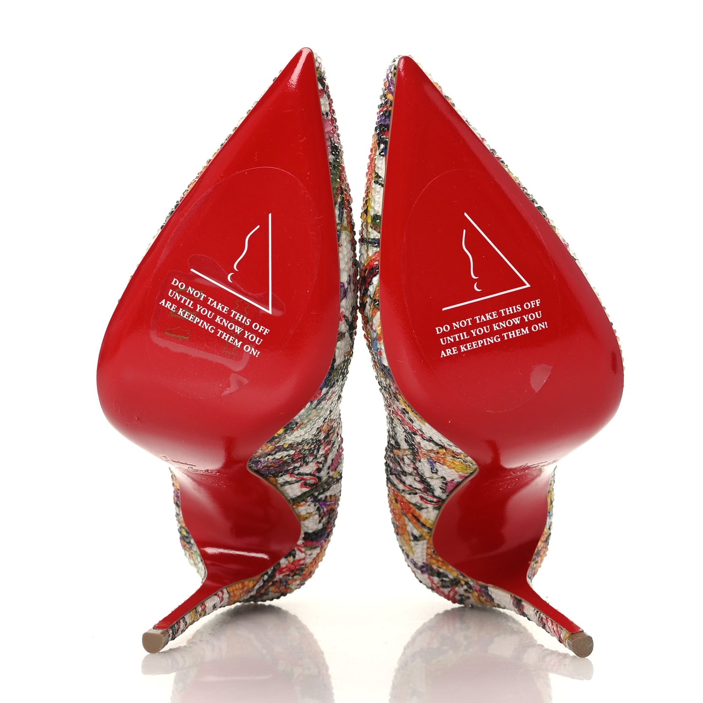 Crepe Satin Crystal Printed So Kate Strass Freedom 120 Pumps 38 Multicolor