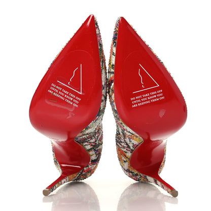 Christian Louboutin Crepe Satin Crystal Printed So Kate Strass Freedom 120 Pumps 38 Multicolor 5 of 7