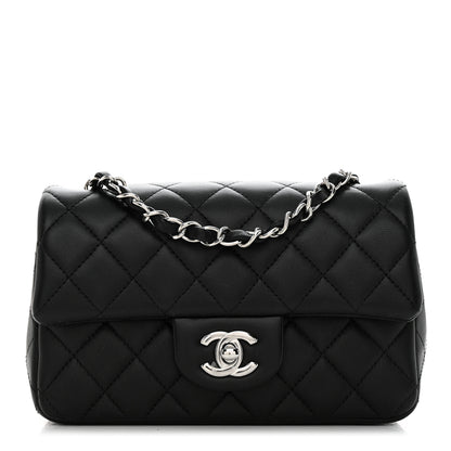 Chanel Lambskin Quilted Mini Rectangular Flap Black 1 of 10