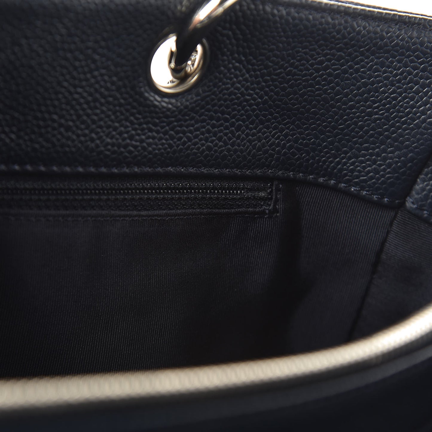 Caviar Quilted Grand Shopping Tote GST Navy Blue