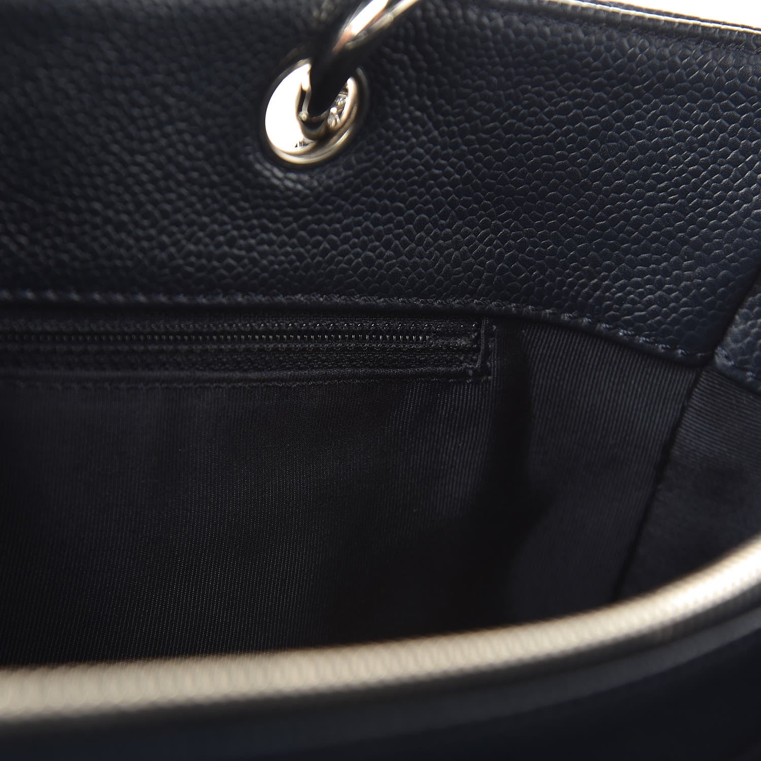Chanel Caviar Quilted Grand Shopping Tote GST Navy Blue 8 of 18