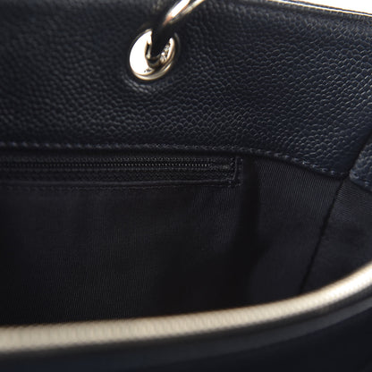 Chanel Caviar Quilted Grand Shopping Tote GST Navy Blue 8 of 18