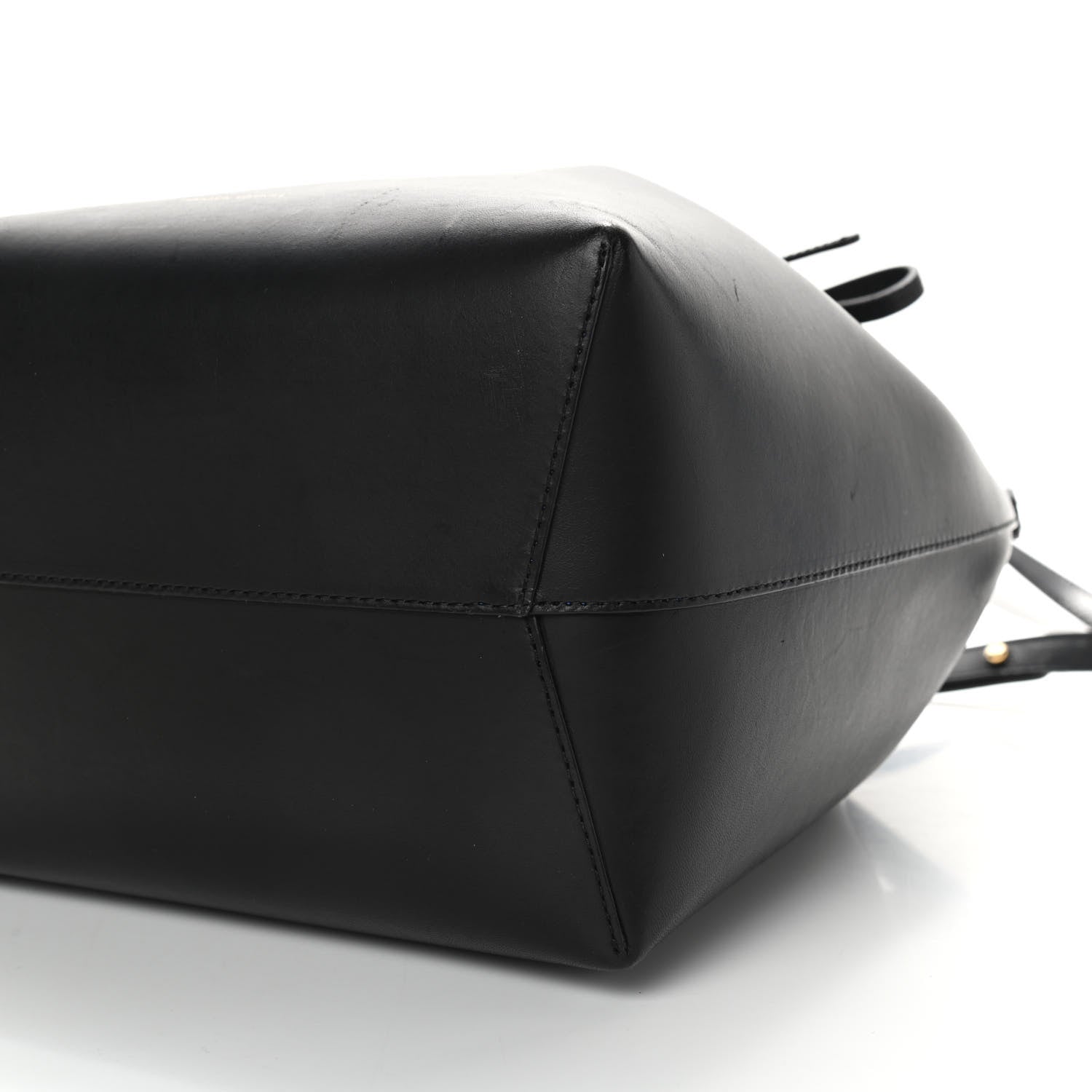 Mansur Gavriel Vegetable Tanned Calfskin Bucket Bag Black Royal 10 of 10