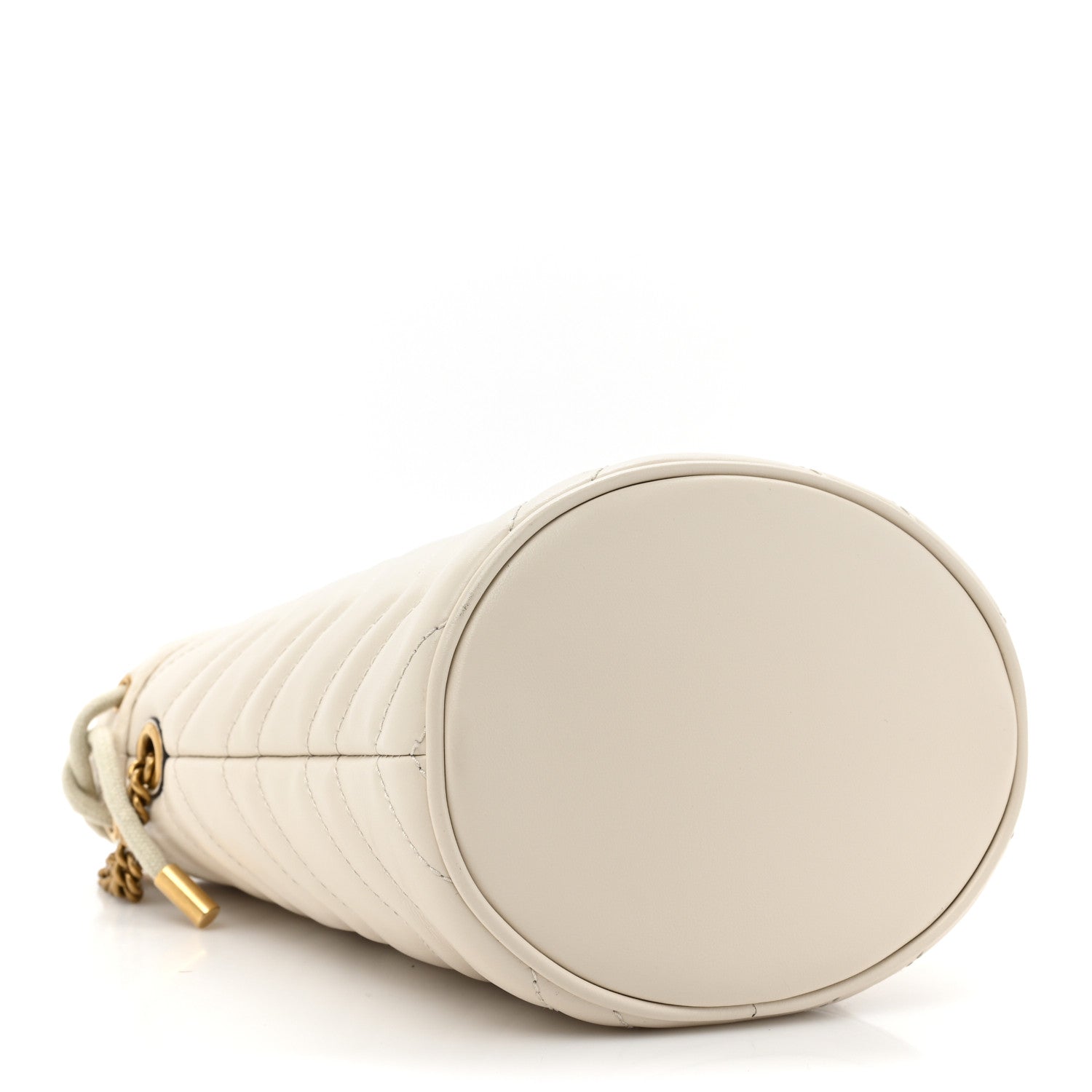 Gucci Calfskin Matelasse Mini GG Marmont 2.0 Bucket Bag White 4 of 12