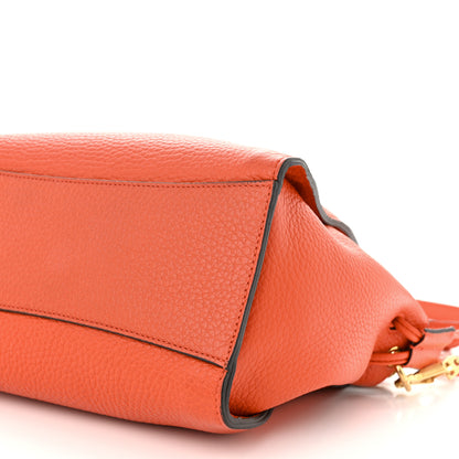 Mulberry Heavy Grain Small Iris Tote Coral Orange 11 of 12