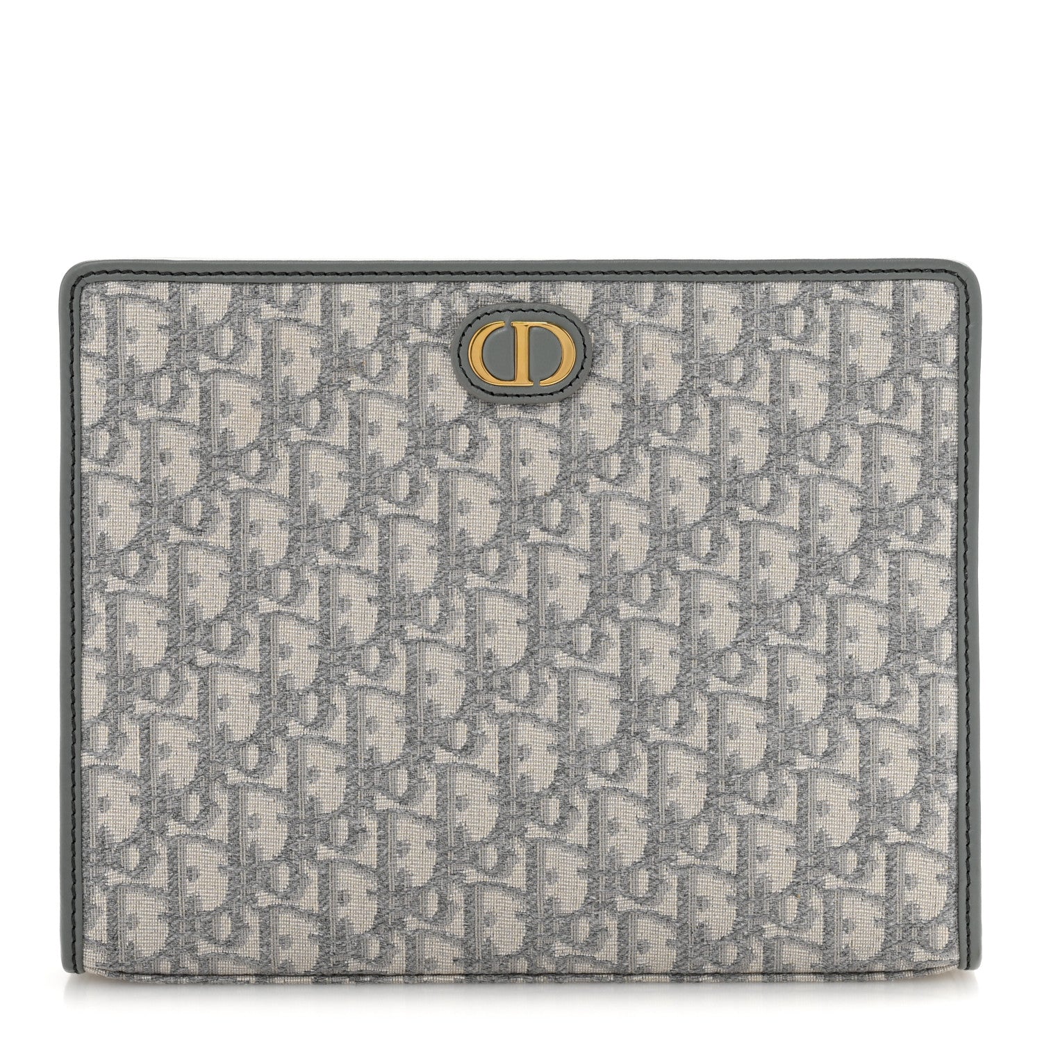 Christian Dior Oblique Medium 30 Montaigne Pouch Grey 1 of 9