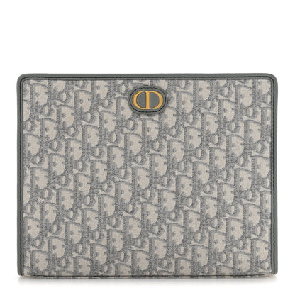 Christian Dior Oblique Medium 30 Montaigne Pouch Grey 1 of 9