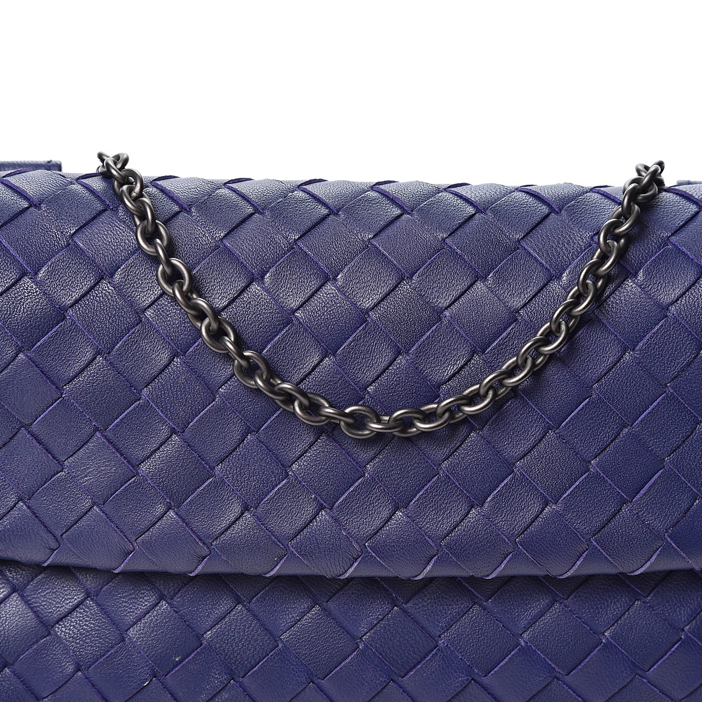 Nappa Intrecciato Small Chain Crossbody Atlantic