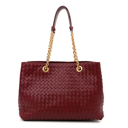 Bottega Veneta Nappa Intrecciato Medium Classic Chain Strap Tote Bordeaux 1 of 10