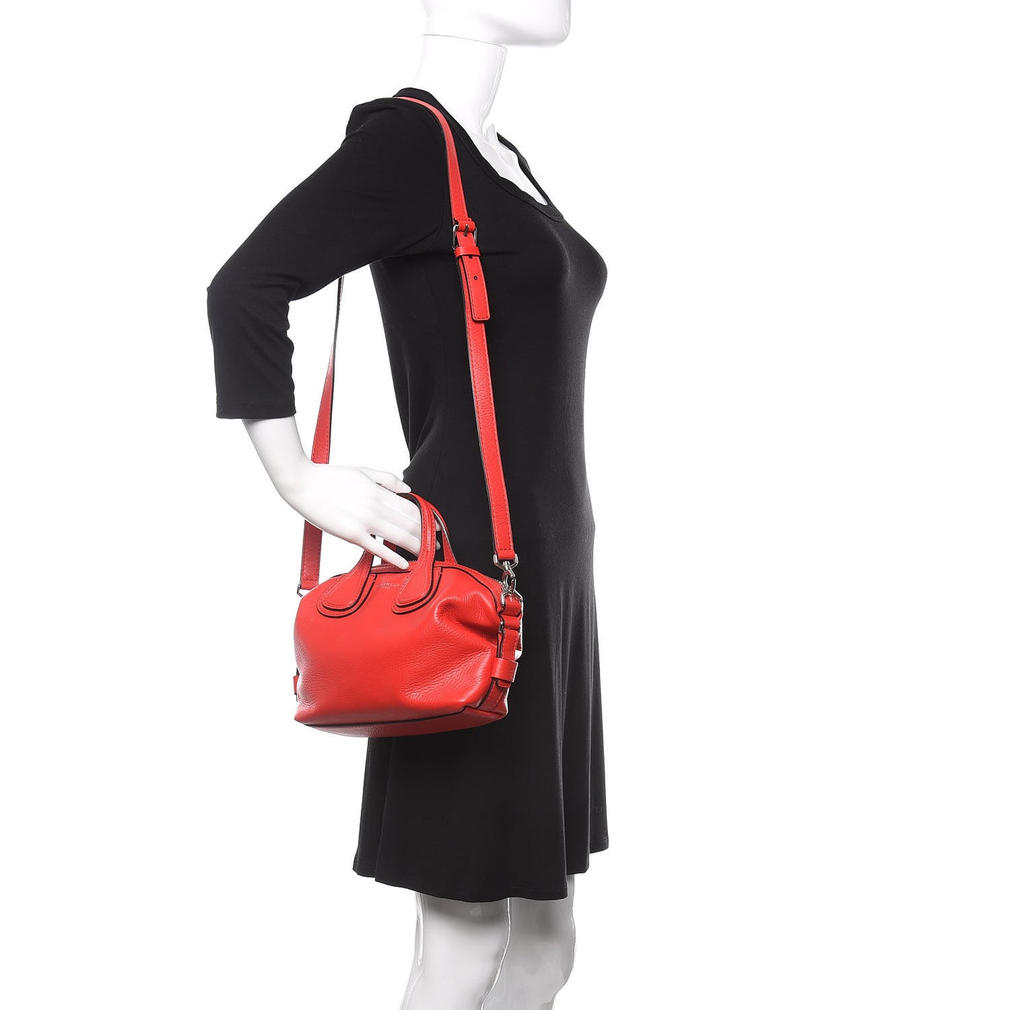 Waxed Calfskin Micro Nightingale Medium Red