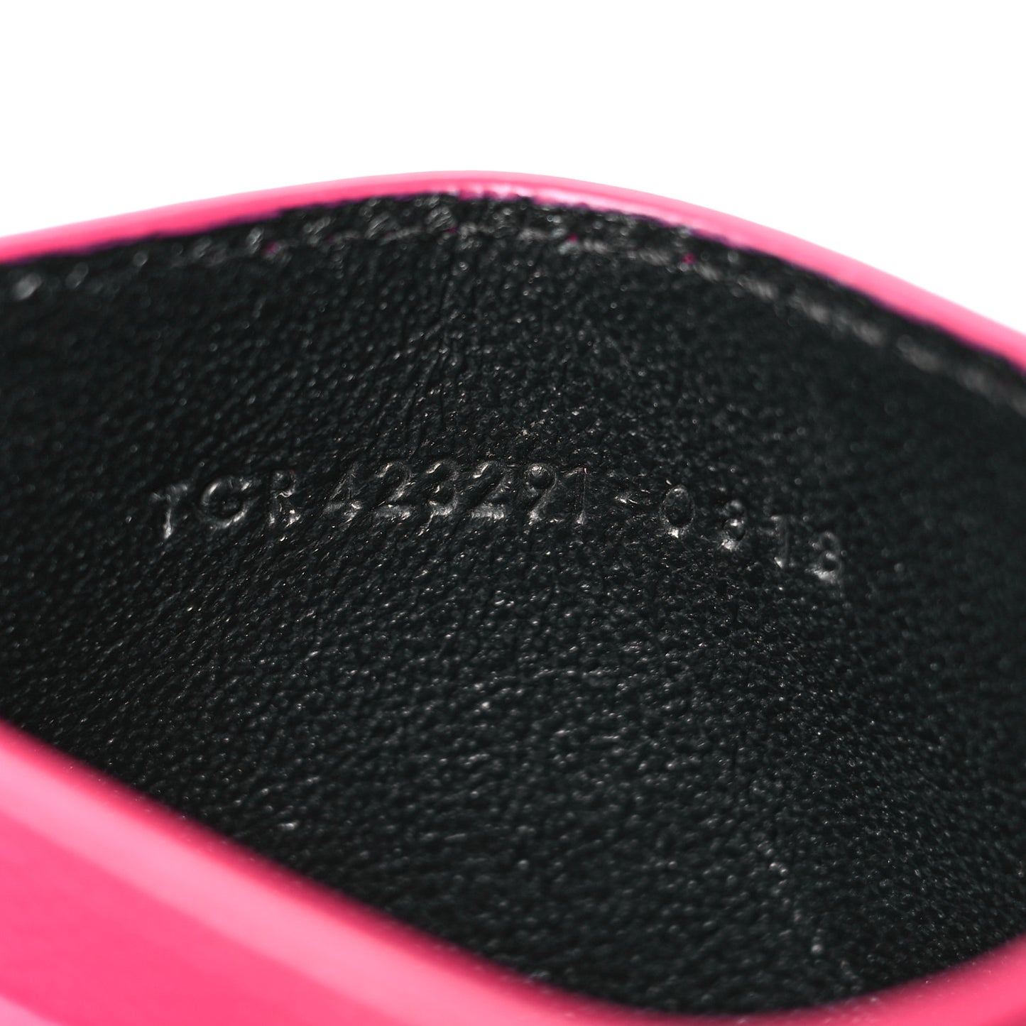 Grain De Poudre Matelasse Chevron Monogram Credit Card Case Fresh Fuxia