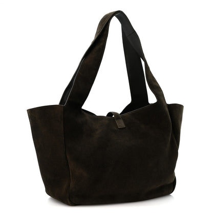 Saint Laurent Suede Bea Tote Blue Musk 2 of 9