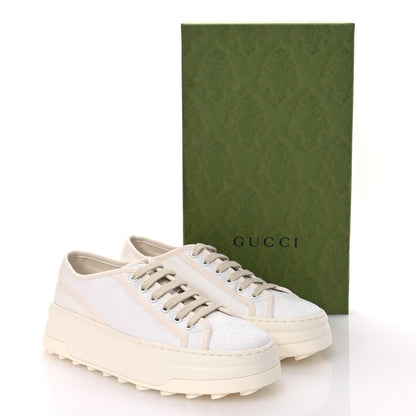 Gucci GG Monogram Womens 1977 Tennis Platform 52mm Sneakers 40.5 Great White Mystic White 9 of 9