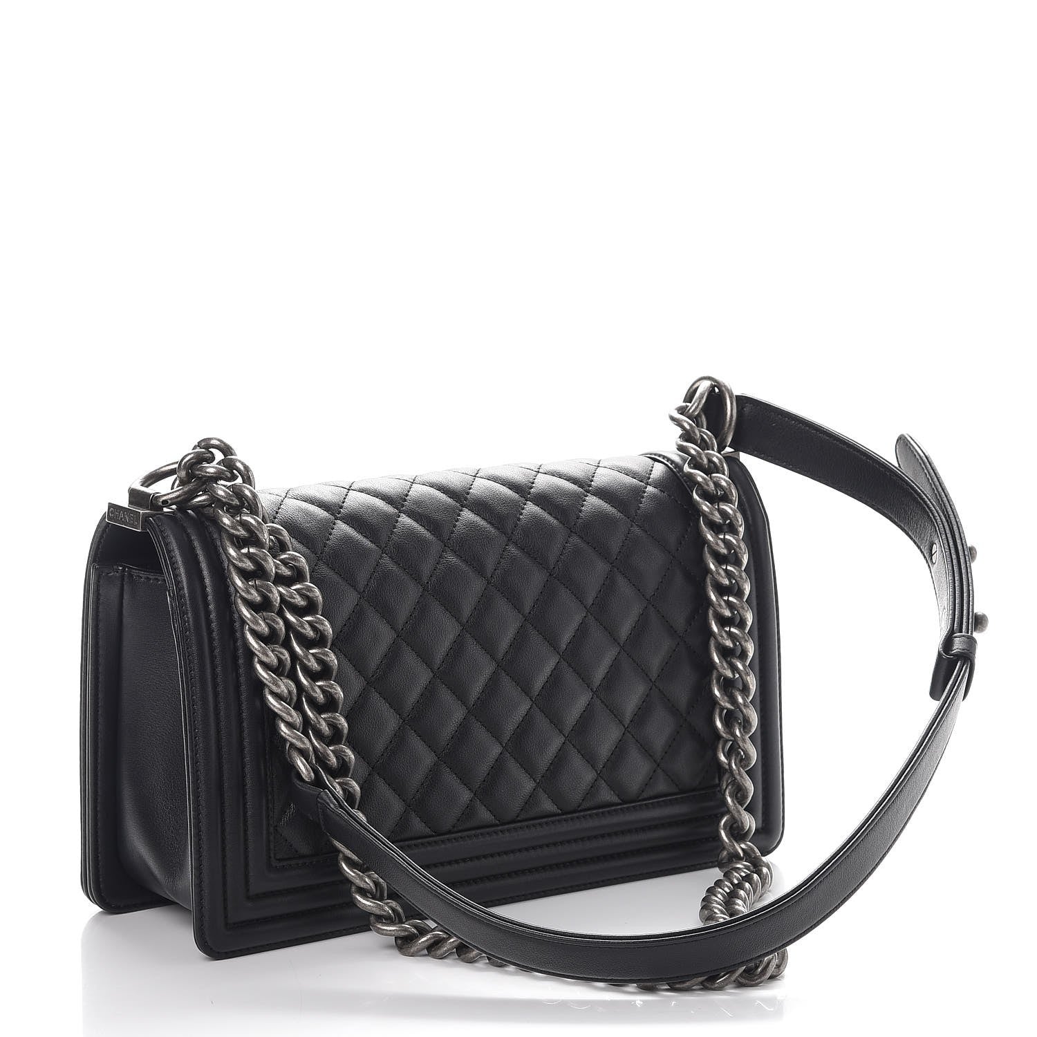 Chanel Calfskin Quilted Medium Boy Flap Black 4 of 9