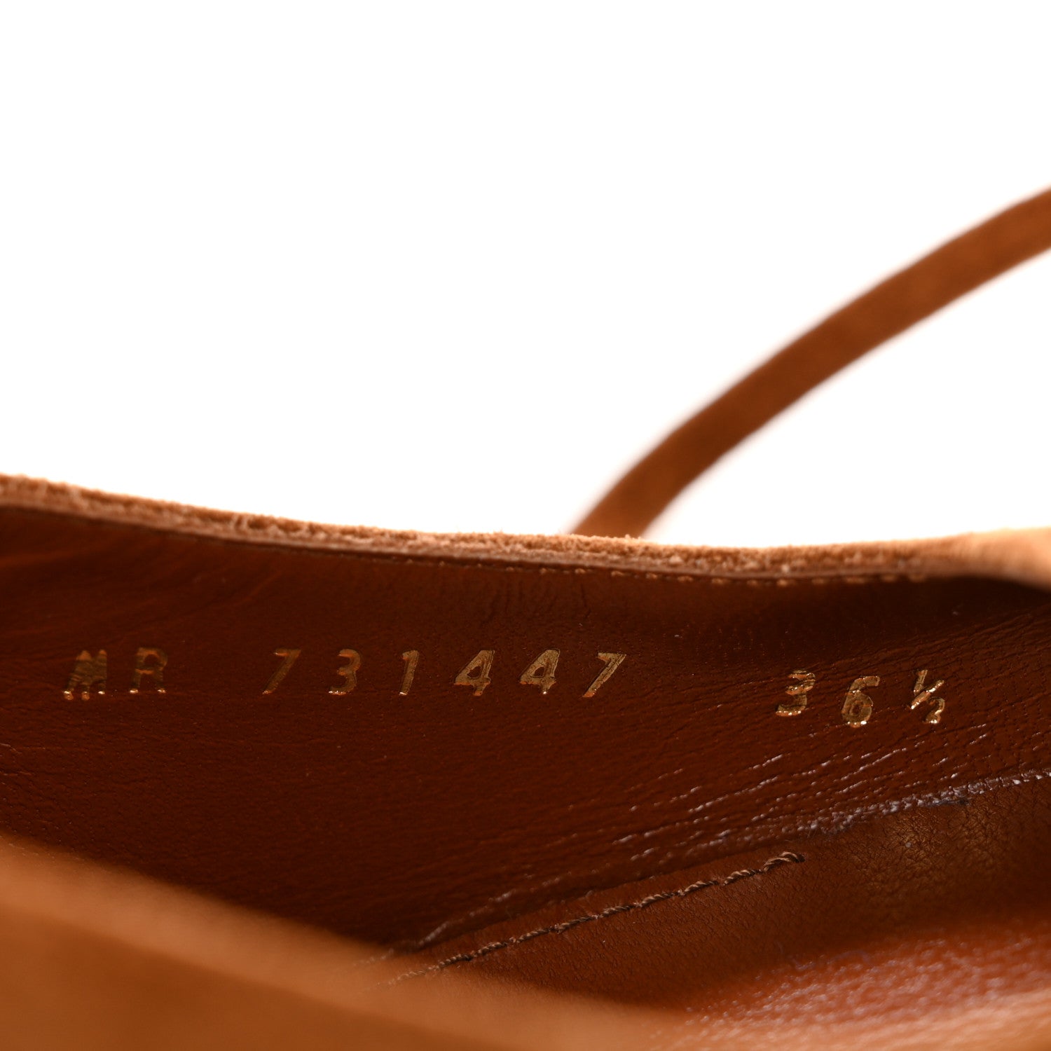 Saint Laurent Suede Blade 105 Slingback Pumps 36.5 Brown 9 of 10