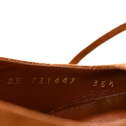 Saint Laurent Suede Blade 105 Slingback Pumps 36.5 Brown 9 of 10