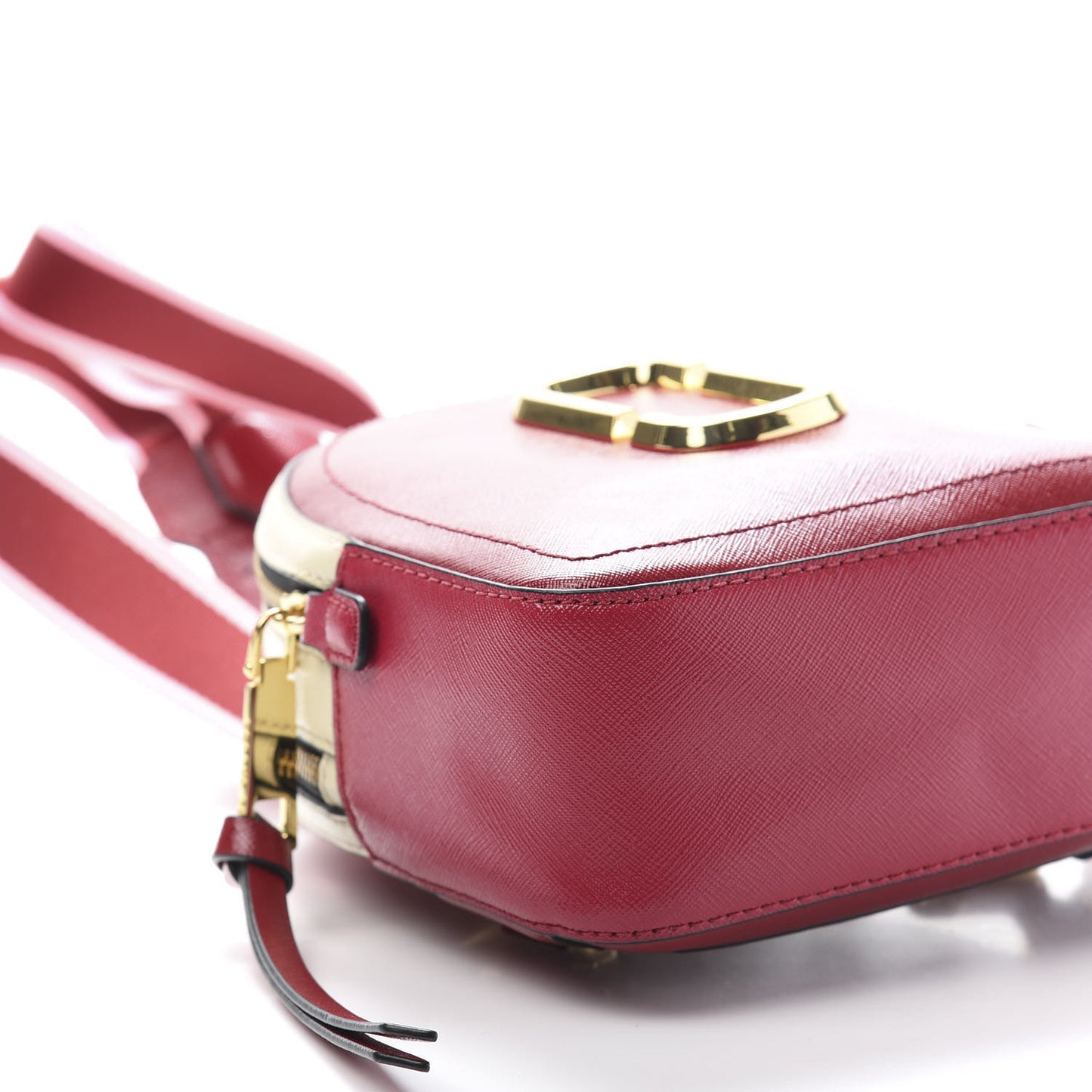 Saffiano Mini Snapshot Backpack Red Multicolor