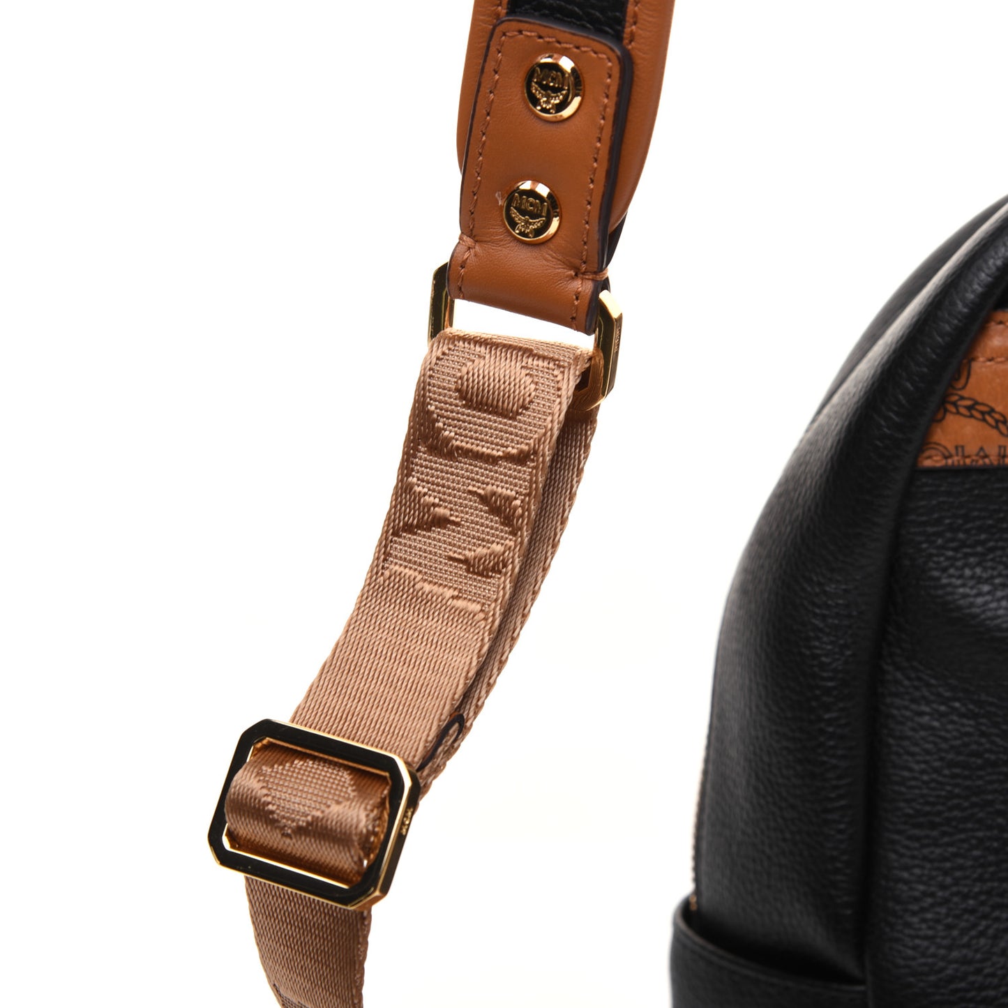 Visetos Calfskin Medium Geonautic Backpack Black Cognac