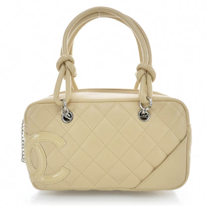 Chanel Calfskin Quilted Small Cambon Bowler Beige 1 of 12