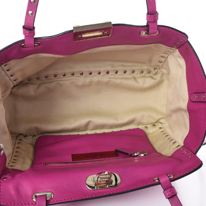 Valentino Garavani Vitello Mini Rockstud Tote Fuxia 6 of 9