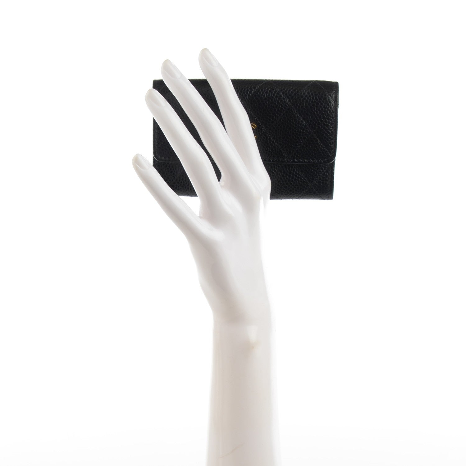 Chanel Caviar Quilted Flap Card Holder Black 2 of 8