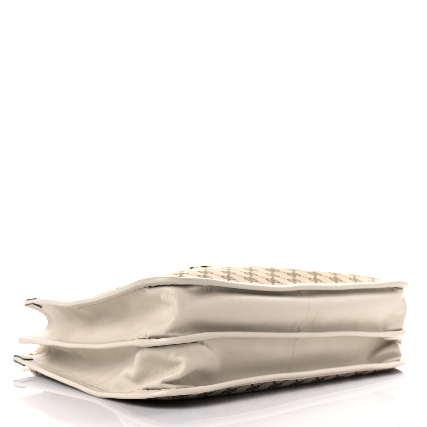 Monogram Calfskin Medium Horsebit 1955 Tote Bag Beige Mystic White