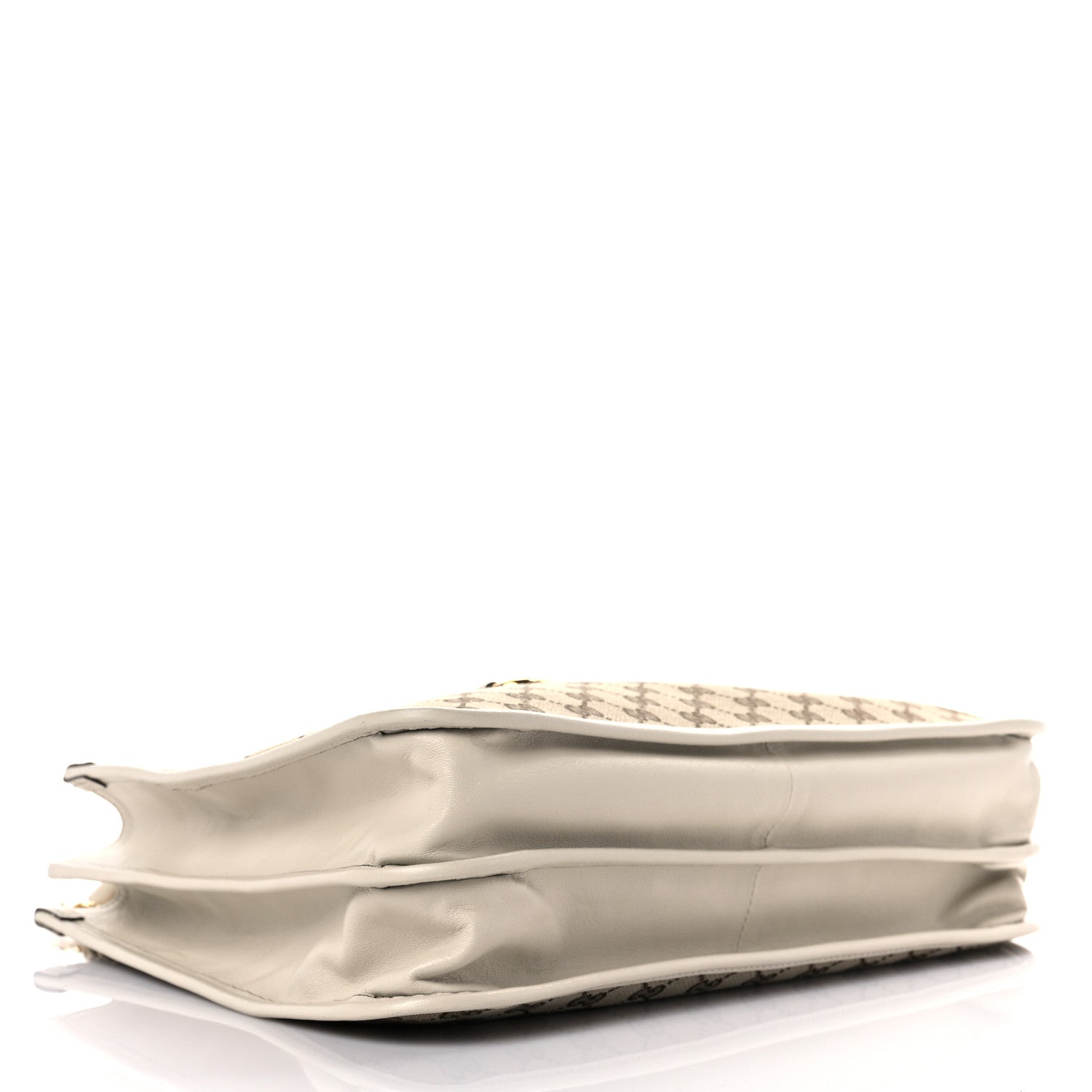 Gucci Monogram Calfskin Medium Horsebit 1955 Tote Bag Beige Mystic White 3 of 16
