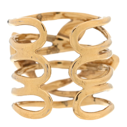 Louis Vuitton Crystal Wish Bone Ring S Gold 3 of 6
