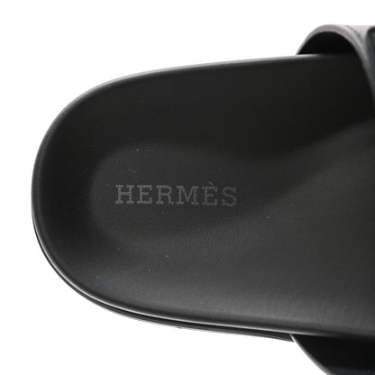 Hermes Calfskin Womens Chypre Sandals 36 Black 7 of 9