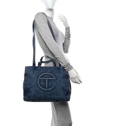 Telfar Denim Medium Shopping Bag Blue 2 of 10