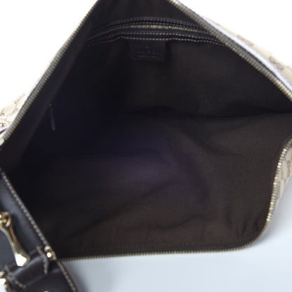 Gucci Monogram Web Pelham Studded Shoulder Bag Brown 9 of 10