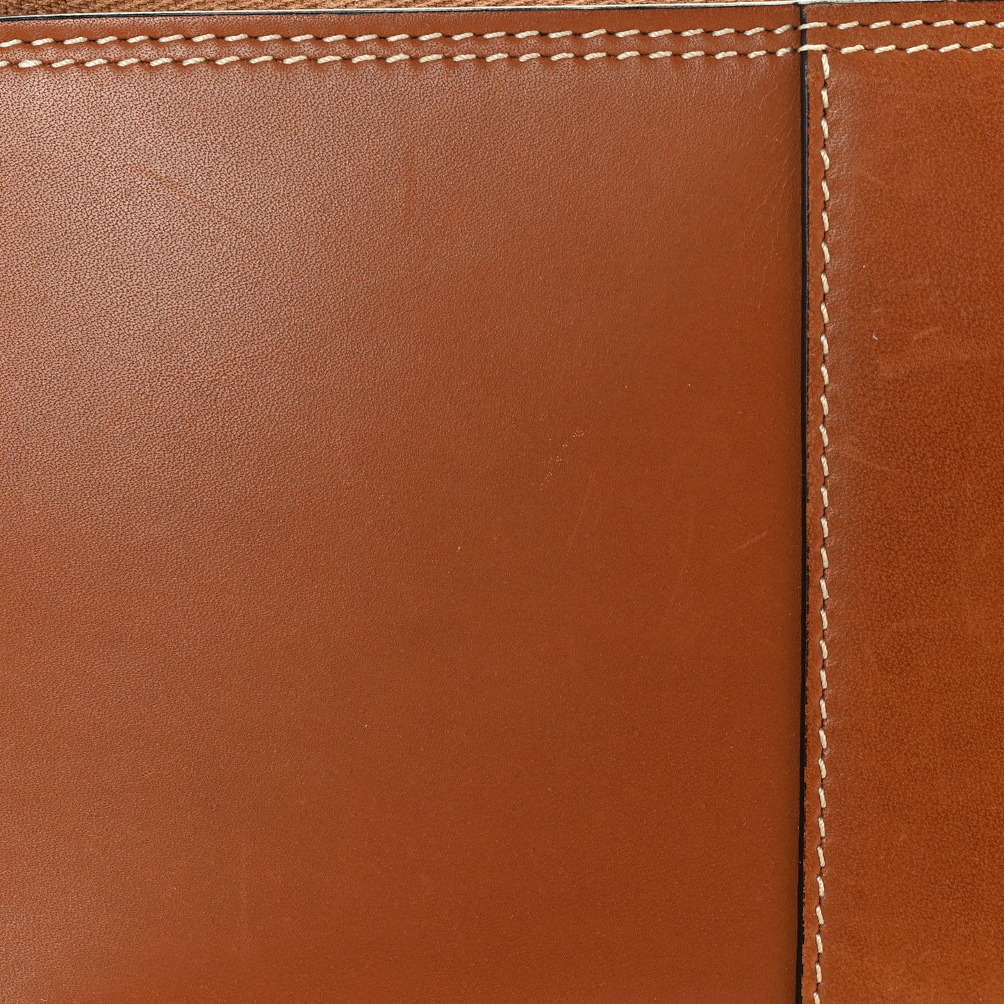 Natural Calfskin Large Zip Around Multifunction Wallet Tan