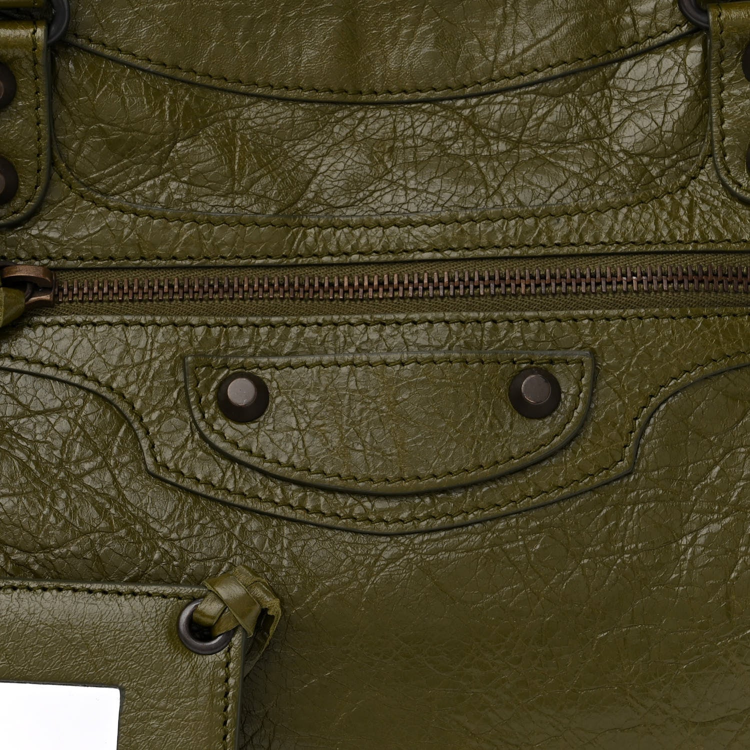 Balenciaga Agneau Classic Hardware Town Green 8 of 10