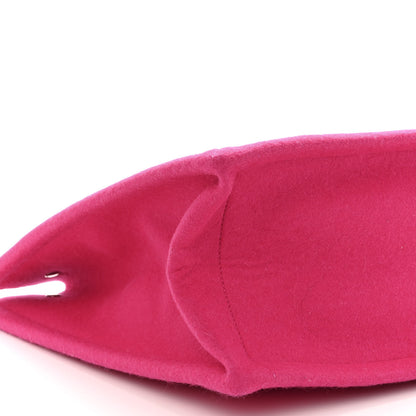 Saint Laurent Wool Rive Gauche Tote Fuchsia 8 of 9