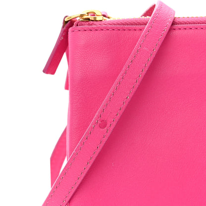 Celine Lambskin Small Trio Crossbody Bag Fluo Fuchsia 13 of 14