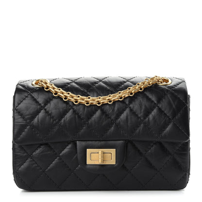 Chanel Aged Calfskin Quilted 2.55 Reissue Mini Flap Black 1 of 9