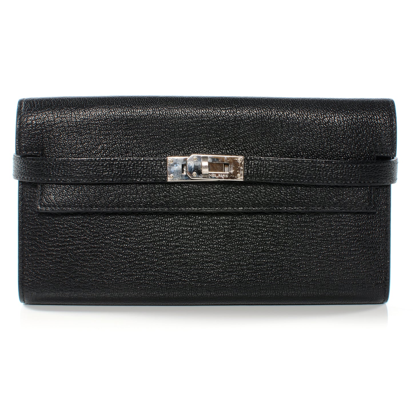 Chevre Kelly Longue Wallet Black