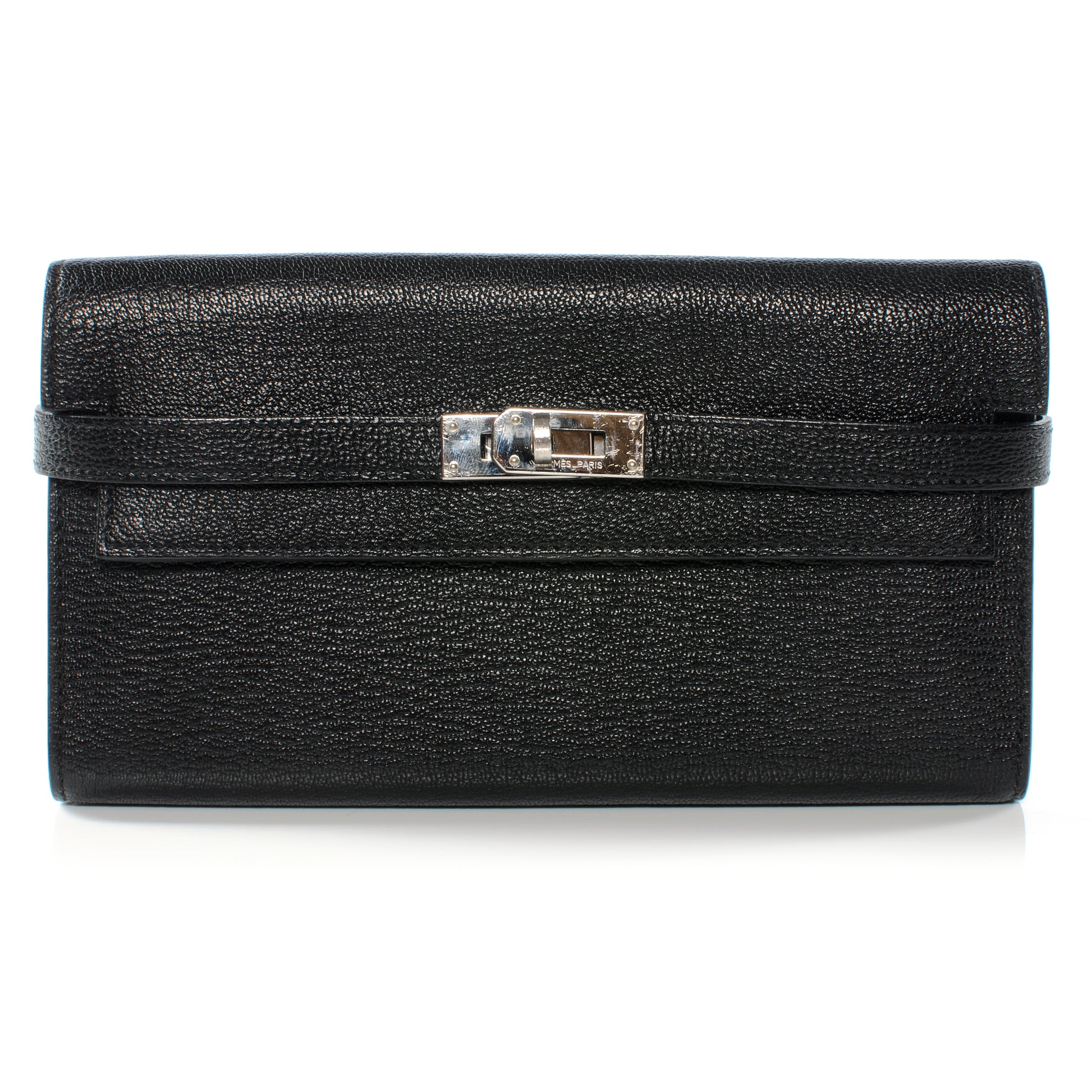 Hermes Chevre Kelly Longue Wallet Black 1 of 9