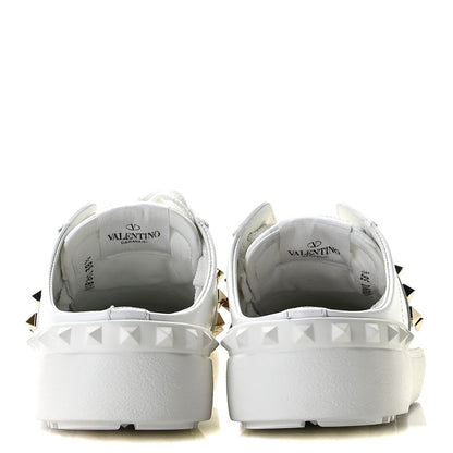 Valentino Garavani Calfskin Untitled Rockstud Sneakers 38.5 White 5 of 15
